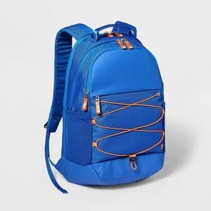 All in Motion Blue and Orange Sporty Backpack with Padded Straps